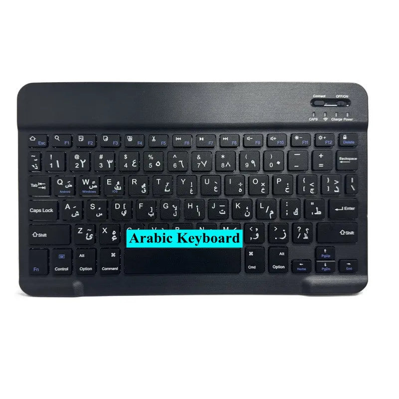 For Ipad Tablet Azerty Thai Keyboard With Arabic French Russian Spanish Bluetooth Wireless Keyboard Mouse Android Universal 10"