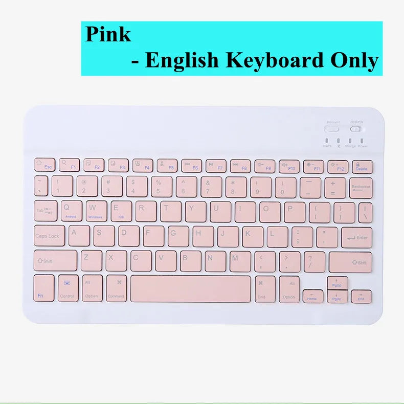 For Ipad Tablet Azerty Thai Keyboard With Arabic French Russian Spanish Bluetooth Wireless Keyboard Mouse Android Universal 10"