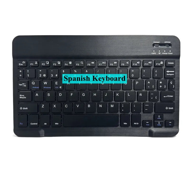 For Ipad Tablet Azerty Thai Keyboard With Arabic French Russian Spanish Bluetooth Wireless Keyboard Mouse Android Universal 10"
