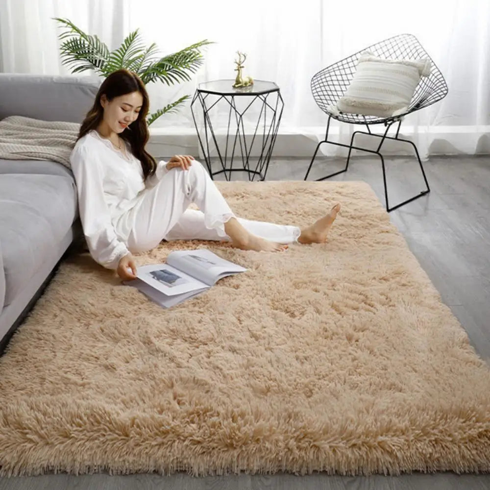 VIKAMA Tie-Dye Plush Carpet