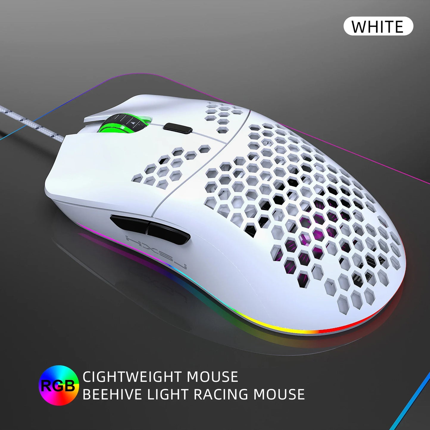 Ergonomic 68-Key Mini Wired Keyboard with RGB Backlit and Optical Mouse, Compact Gaming Kit for PS4, Xbox, PC, Laptop, Mac