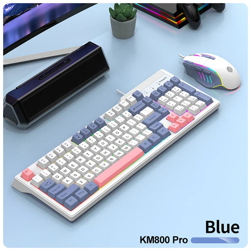 Viper KM800 Pro wired gaming keyboard and mouse set desktop computer notebook home office illuminated usb