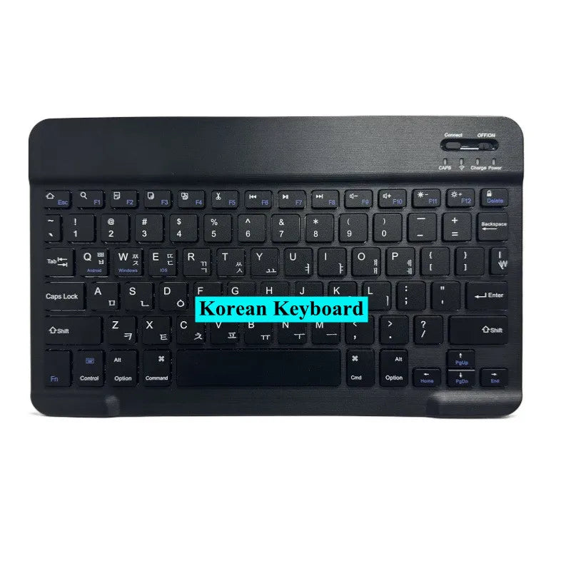 For Ipad Tablet Azerty Thai Keyboard With Arabic French Russian Spanish Bluetooth Wireless Keyboard Mouse Android Universal 10"