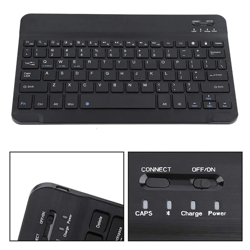 For Ipad Tablet Azerty Thai Keyboard With Arabic French Russian Spanish Bluetooth Wireless Keyboard Mouse Android Universal 10"