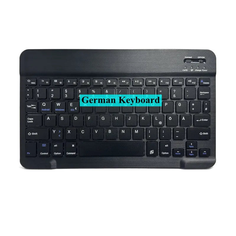 For Ipad Tablet Azerty Thai Keyboard With Arabic French Russian Spanish Bluetooth Wireless Keyboard Mouse Android Universal 10"