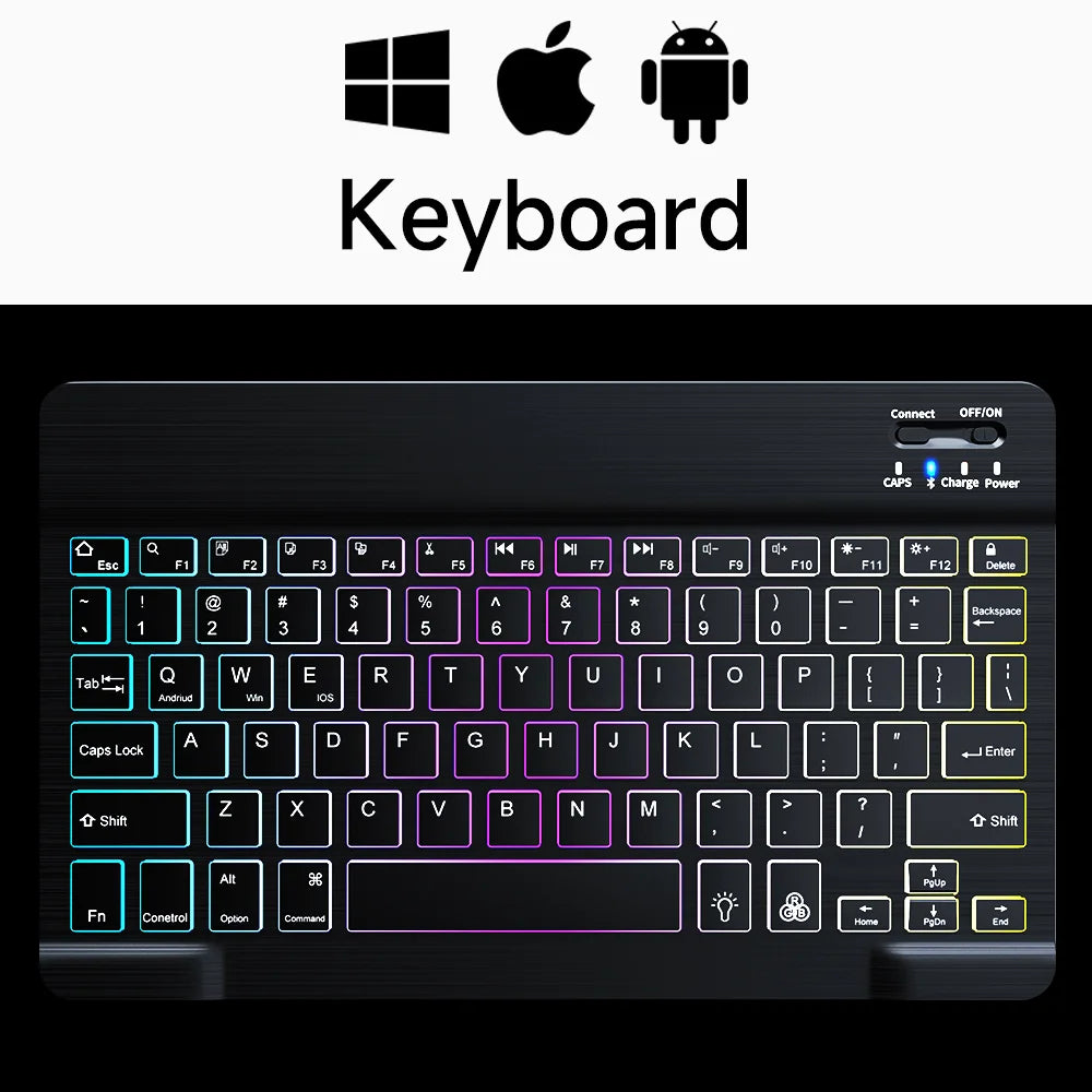Xiaomi Wireless Bluetooth Backlit Keyboards RGB Colorful Gradient Luminous Mini Keyboard And Mouse Set For Apple Samsung Tablet